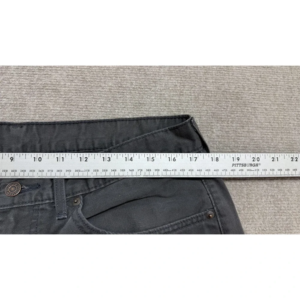 Levis 505 Jeans Mens 36x30 Gray Denim Regular Fit Straight Leg Dark Wash Classic